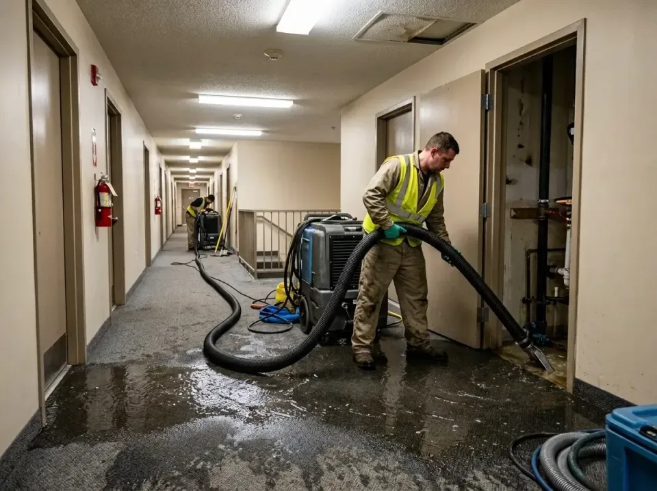 multi-unit-apartment-hallway-f-005 — frequently asked questions, Emergency Burst Pipe Water Extraction & Removal in Vergenne…